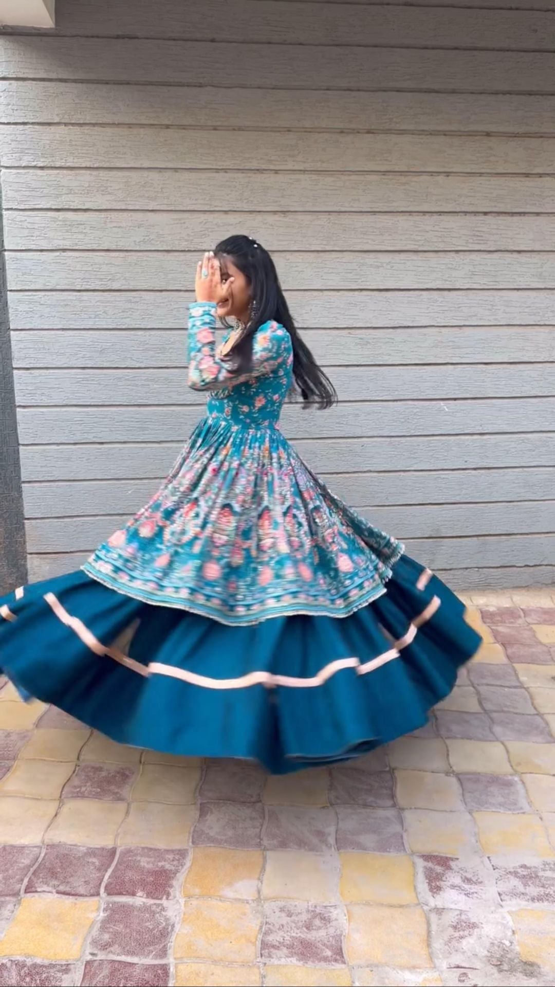 WOMEN WEAR BOUTIQUE STYLES RAYON PRINTED TOP WITH FULL FLAIR LEHENGA
