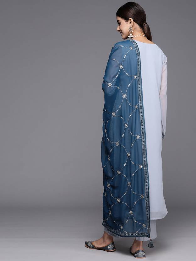 Women Georgette Kurta Pant Dupatta Set