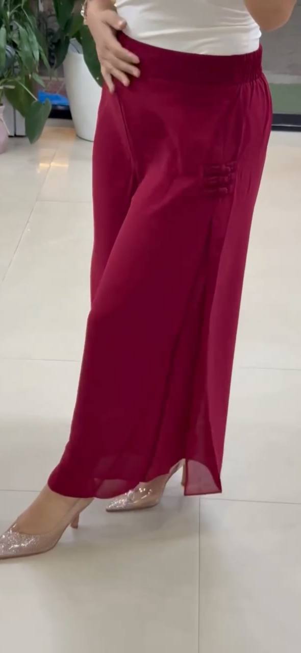 New Womens High Waisted Viscose  Summer Plazo with Pockets