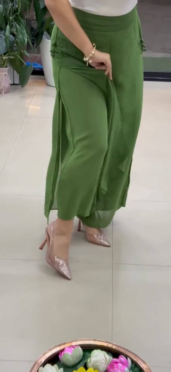New Womens High Waisted Viscose  Summer Plazo with Pockets