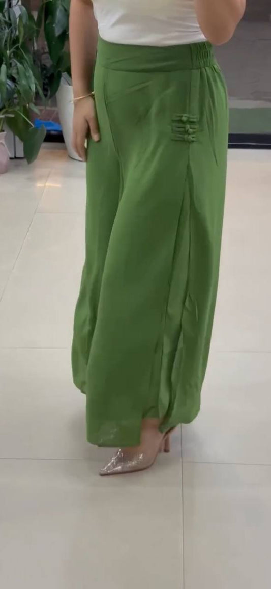 New Womens High Waisted Viscose  Summer Plazo with Pockets