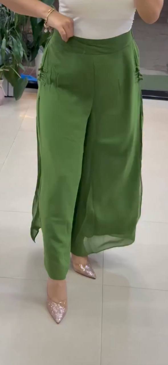New Womens High Waisted Viscose  Summer Plazo with Pockets