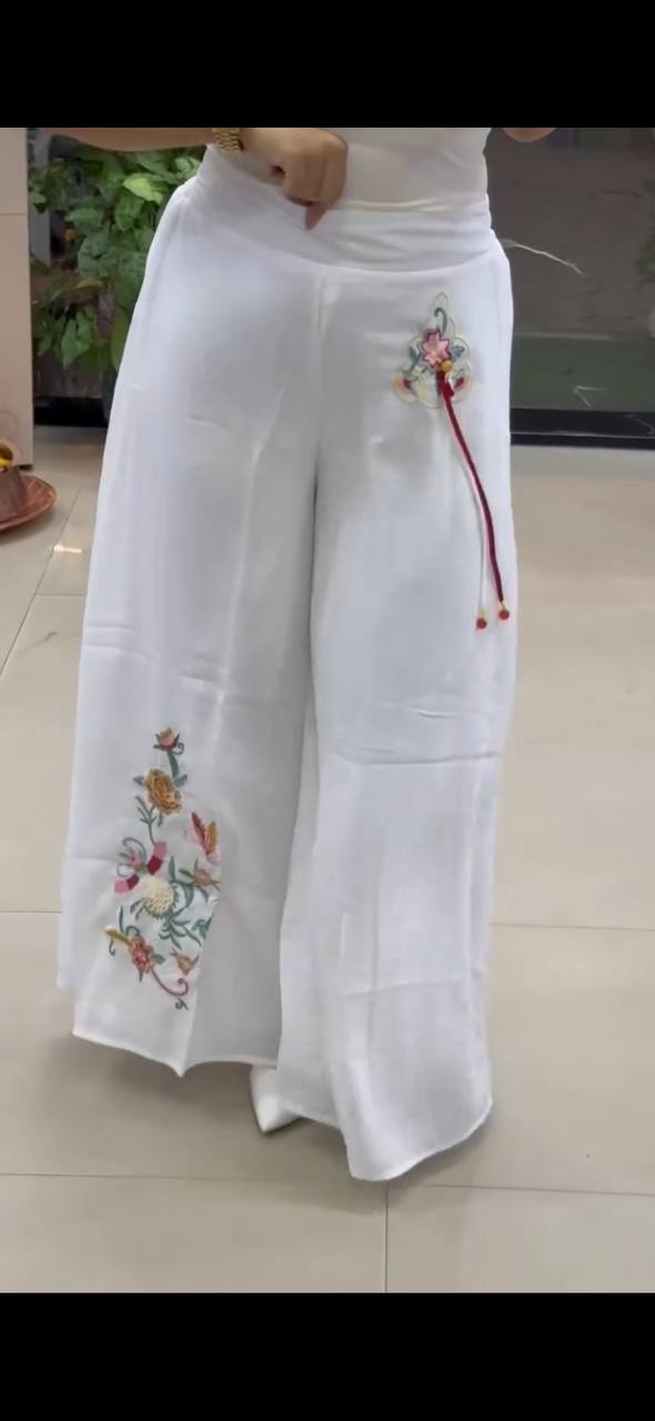 Women High Waisted Viscose  Summer Plazo with Pockets