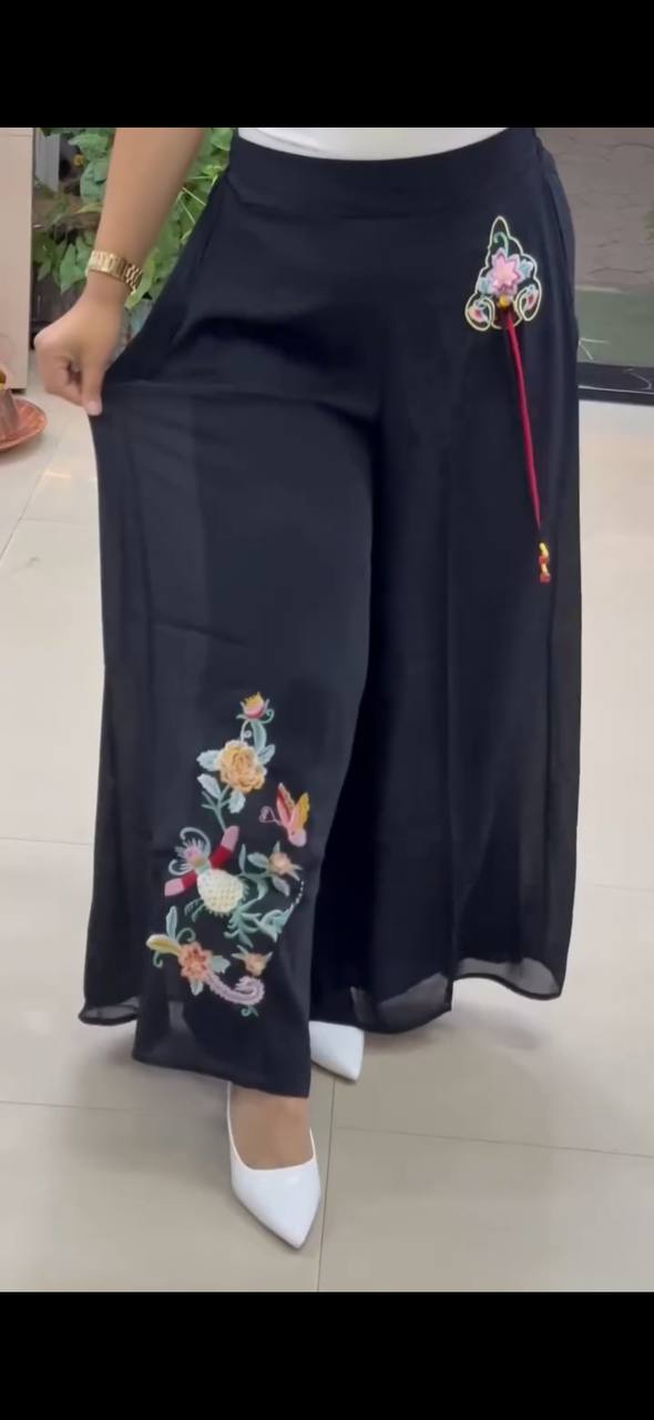 Women High Waisted Viscose  Summer Plazo with Pockets